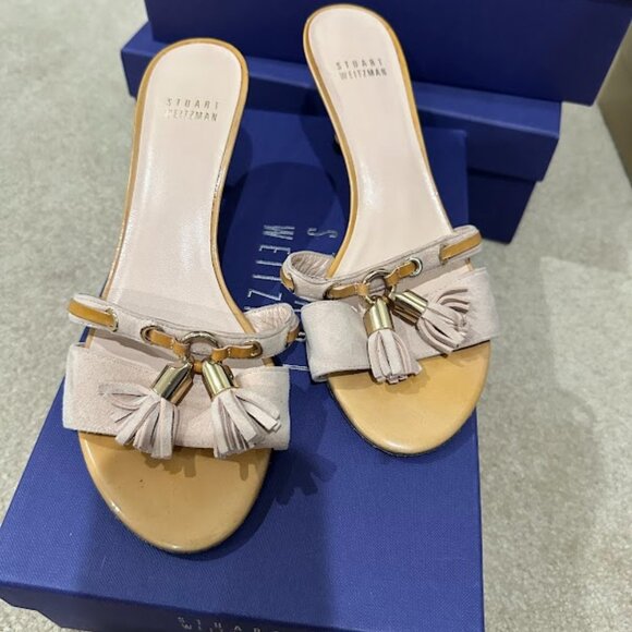 Stuart Weitzman kitten heel sandals - Picture 1 of 2